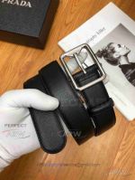 AAA Quality Prada Adjustable Leather Belt - SS Buckle